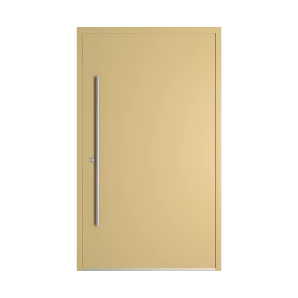 RAL 1000 Green beige entry-doors models-of-door-fillings wood without-glazing