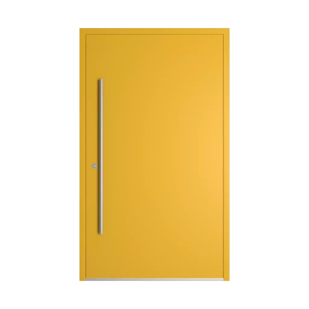 RAL 1012 Lemon yellow entry-doors models-of-door-fillings wood without-glazing