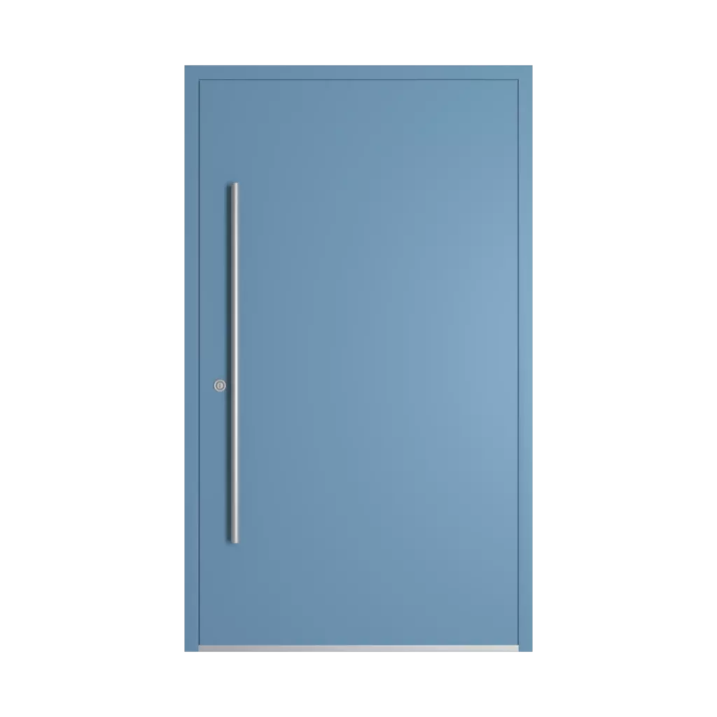 RAL 5024 Pastel blue entry-doors models-of-door-fillings wood without-glazing