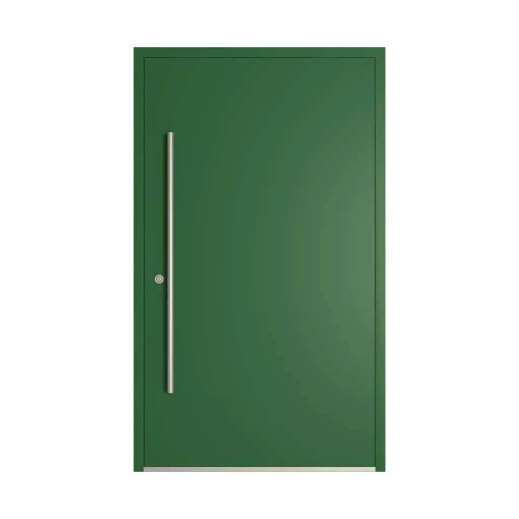 RAL 6002 Leaf green entry-doors models-of-door-fillings wood without-glazing