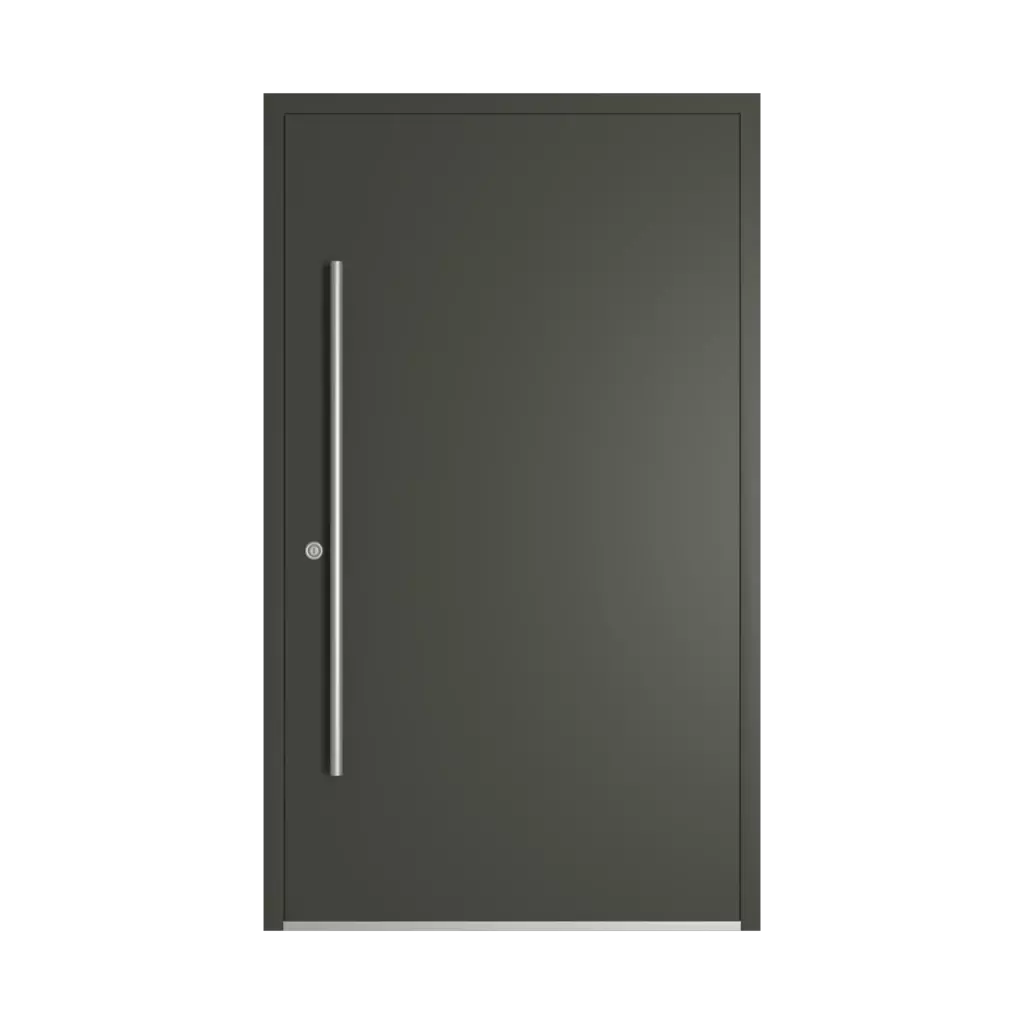RAL 6006 Grey olive entry-doors models-of-door-fillings wood without-glazing