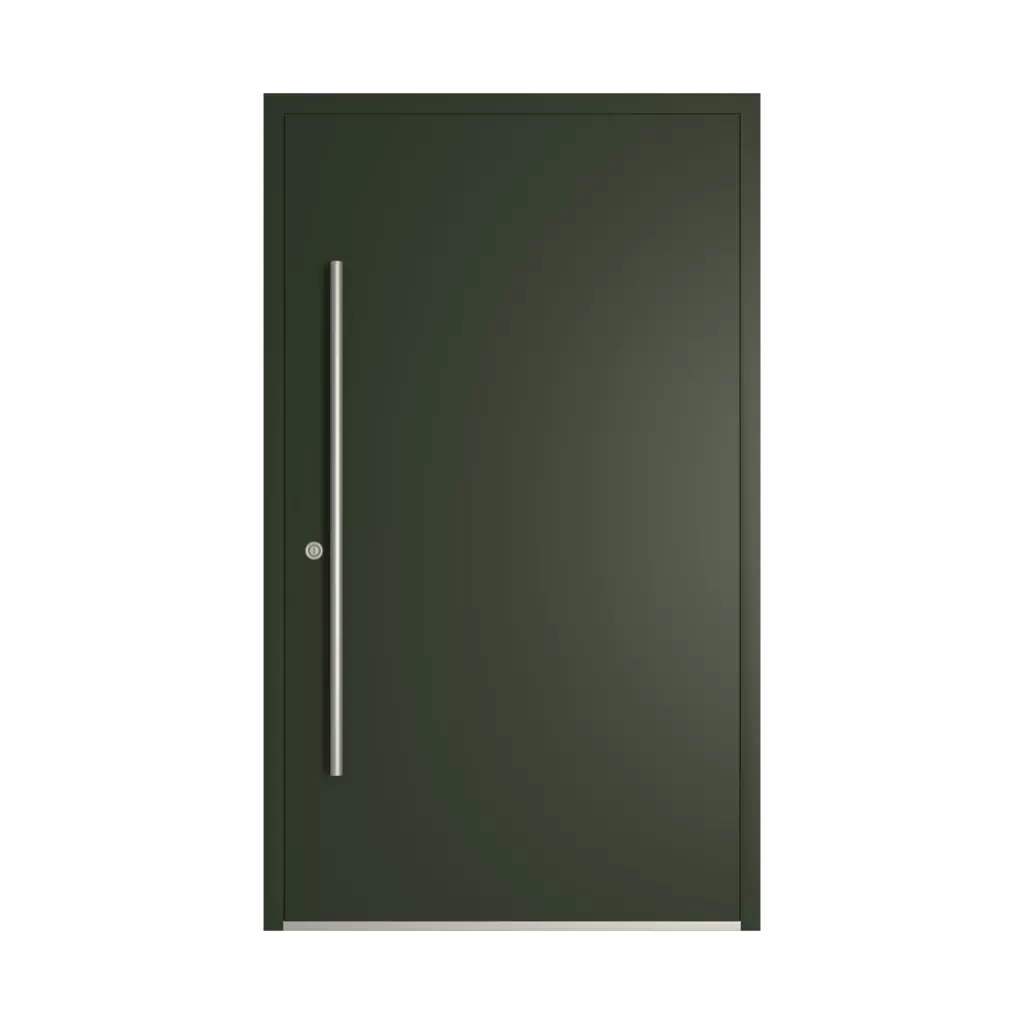 RAL 6007 Bottle green entry-doors models-of-door-fillings wood without-glazing