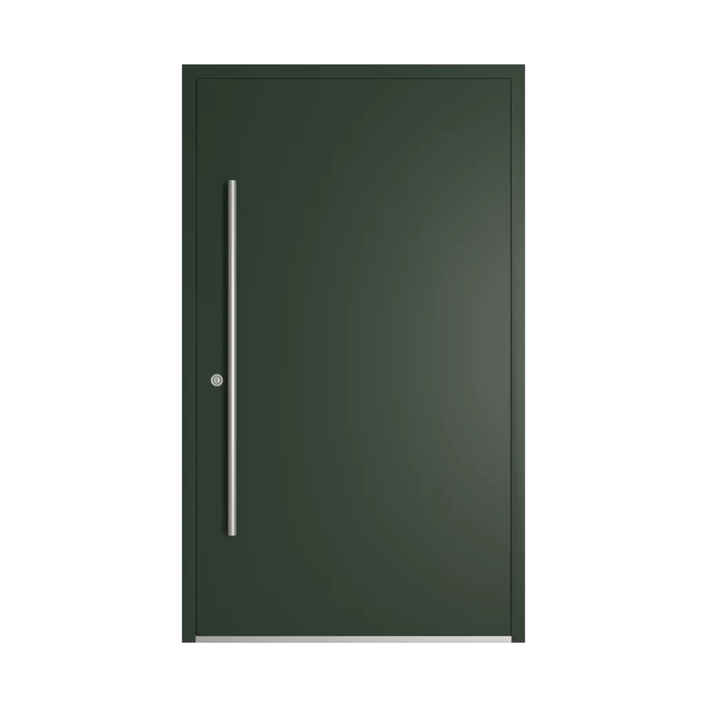RAL 6009 Fir green entry-doors models-of-door-fillings wood without-glazing