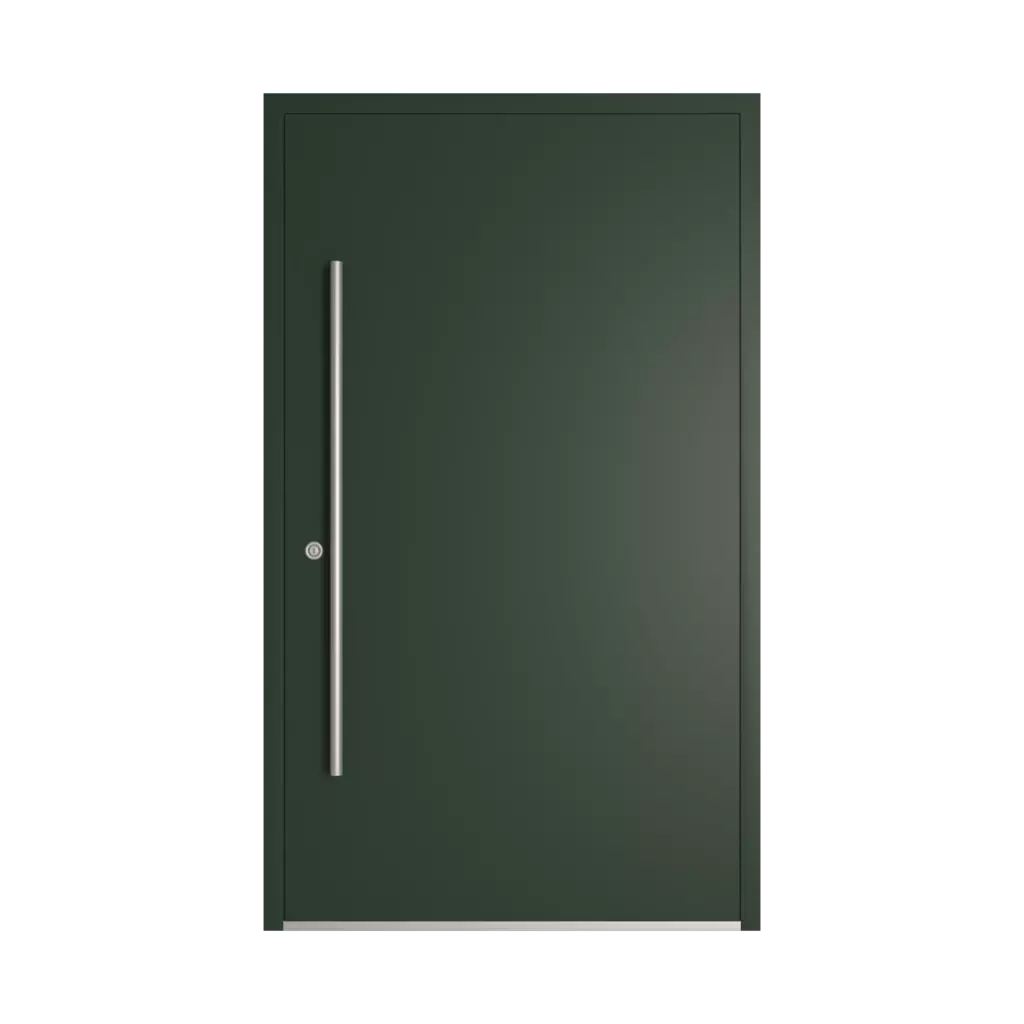 RAL 6009 Fir green entry-doors models-of-door-fillings dindecor 6011-pvc-black  