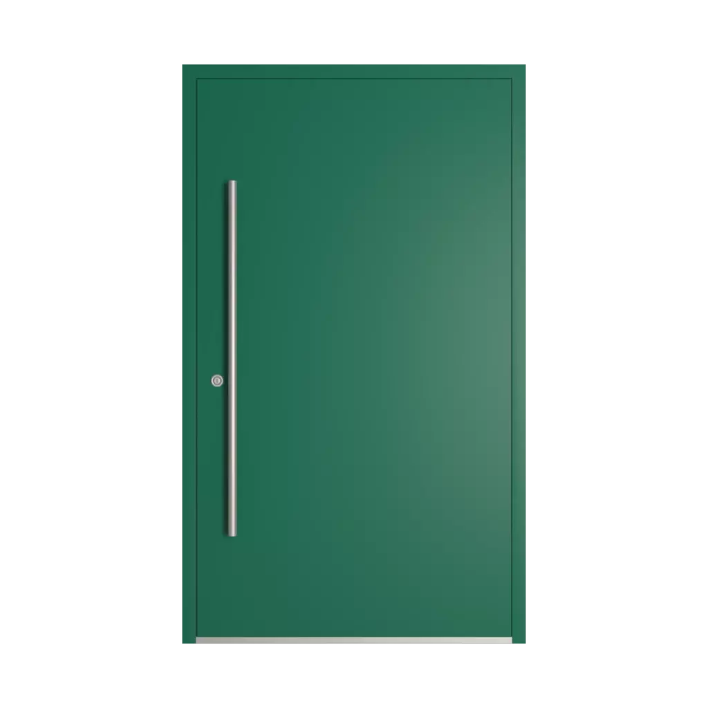RAL 6016 Turquoise green entry-doors models-of-door-fillings wood without-glazing