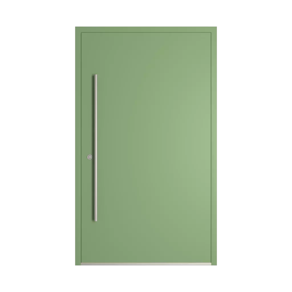 RAL 6021 Pale green entry-doors models-of-door-fillings dindecor 6011-pvc-black  