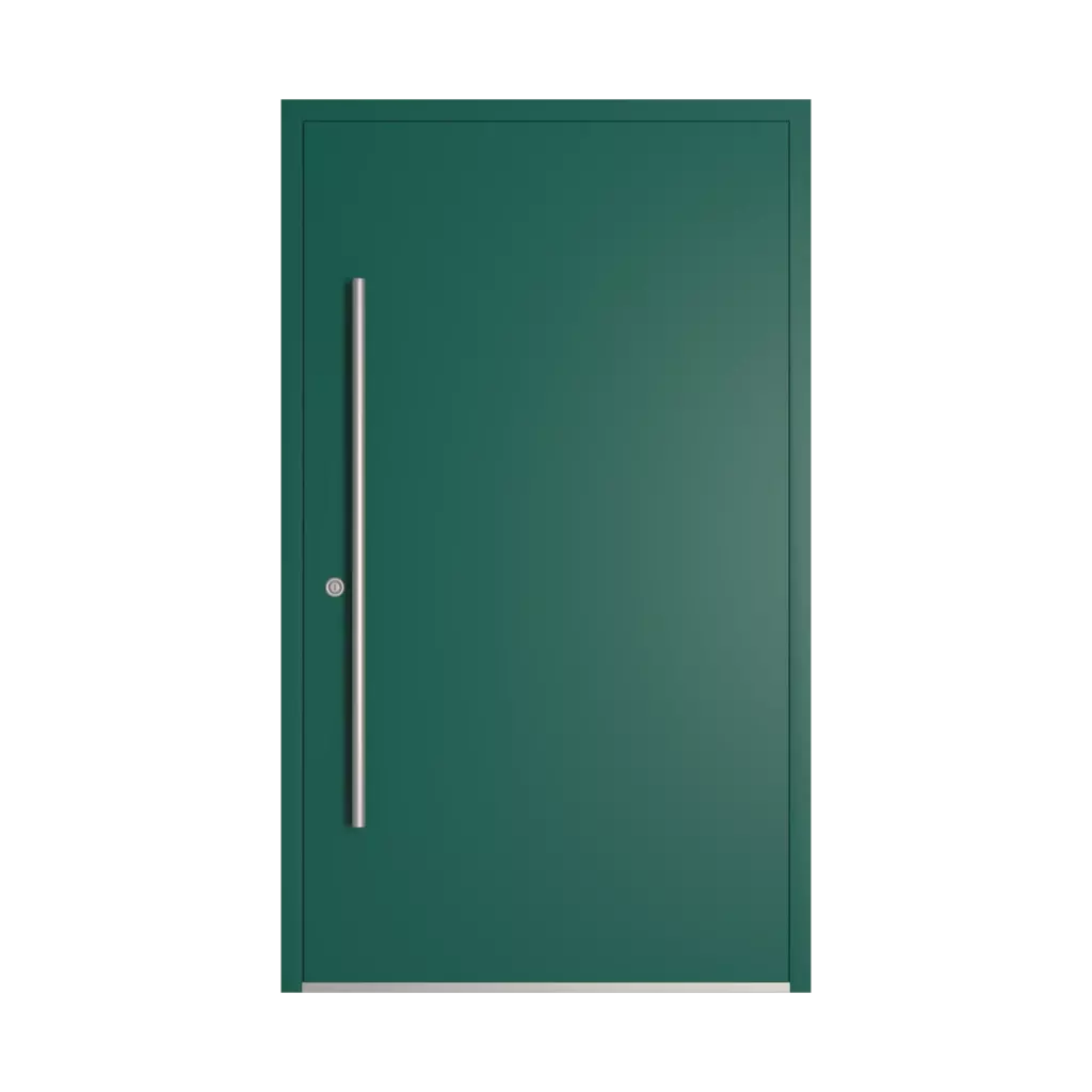 RAL 6026 opal green entry-doors models-of-door-fillings aluminum glazed