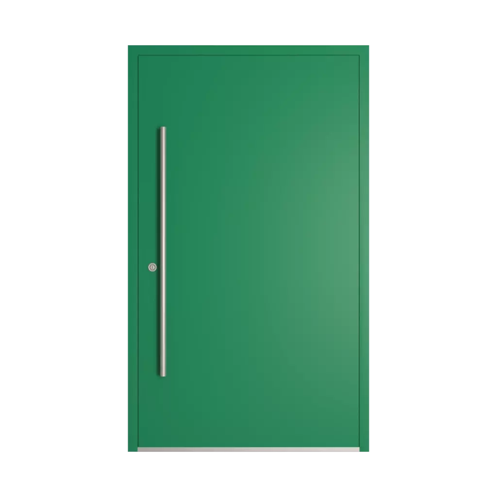 RAL 6032 Signal green entry-doors models-of-door-fillings wood without-glazing