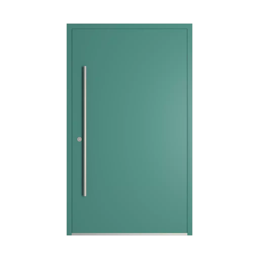 RAL 6033 Mint turquoise entry-doors models-of-door-fillings wood without-glazing