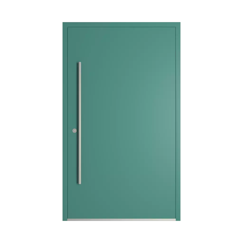 RAL 6033 Mint turquoise entry-doors models-of-door-fillings dindecor model-6114  