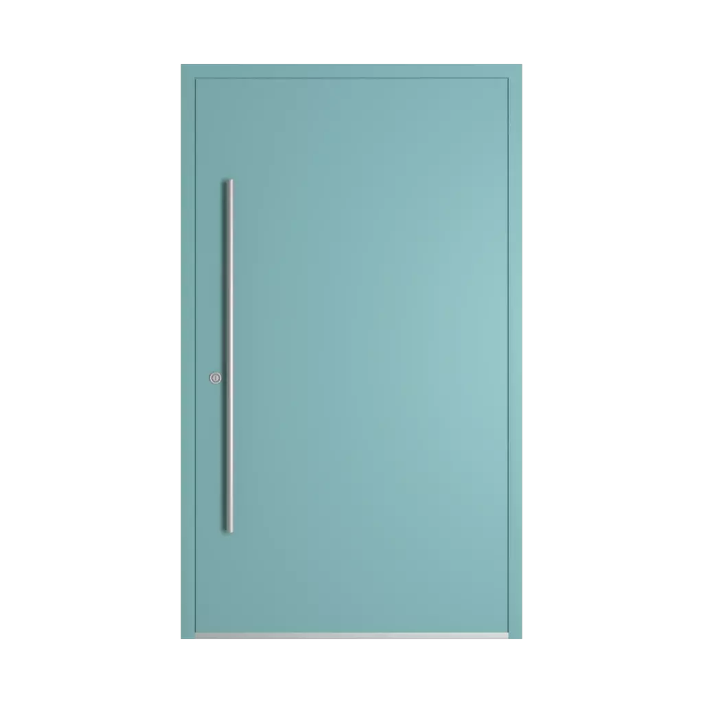 RAL 6034 Pastel turquoise entry-doors models-of-door-fillings dindecor model-6129  