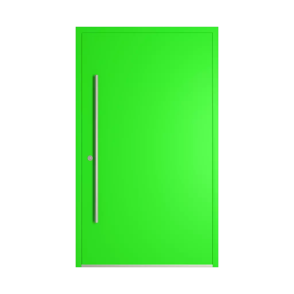 RAL 6037 Pure green entry-doors models-of-door-fillings dindecor sl07  