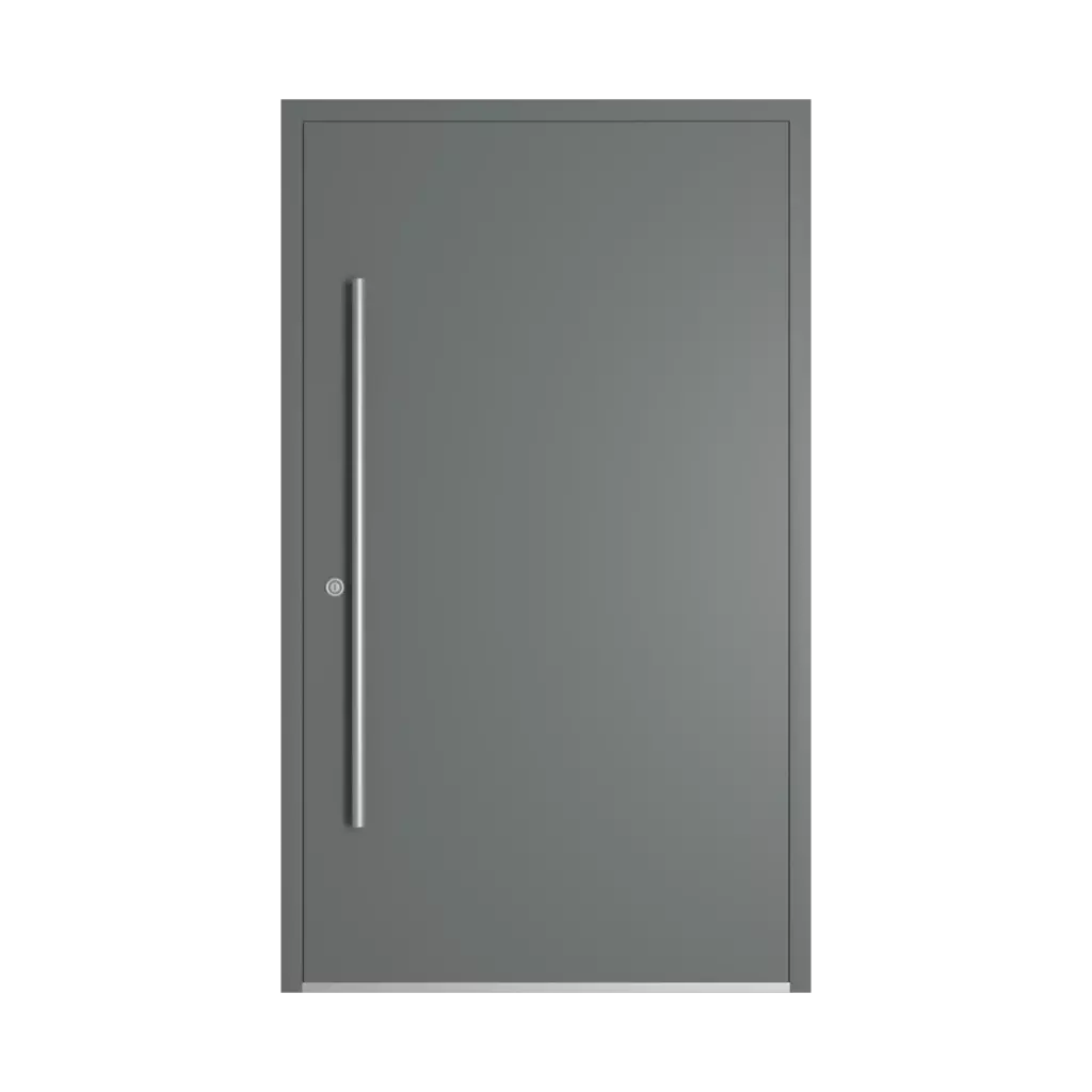 RAL 7005 Mouse Gray entry-doors models-of-door-fillings wood without-glazing