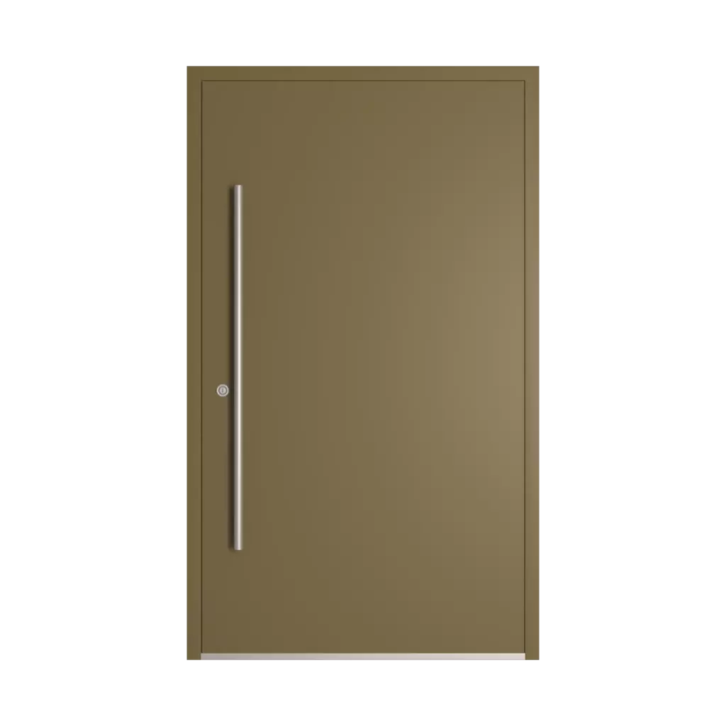 RAL 7008 Khaki grey entry-doors models-of-door-fillings dindecor 6115-pwz  