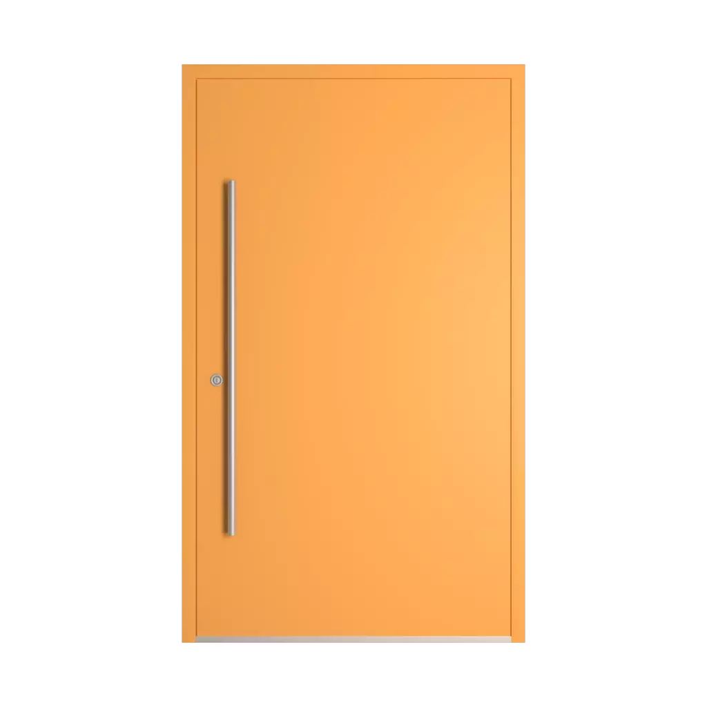 RAL 1017 Saffron Yellow entry-doors models-of-door-fillings wood without-glazing