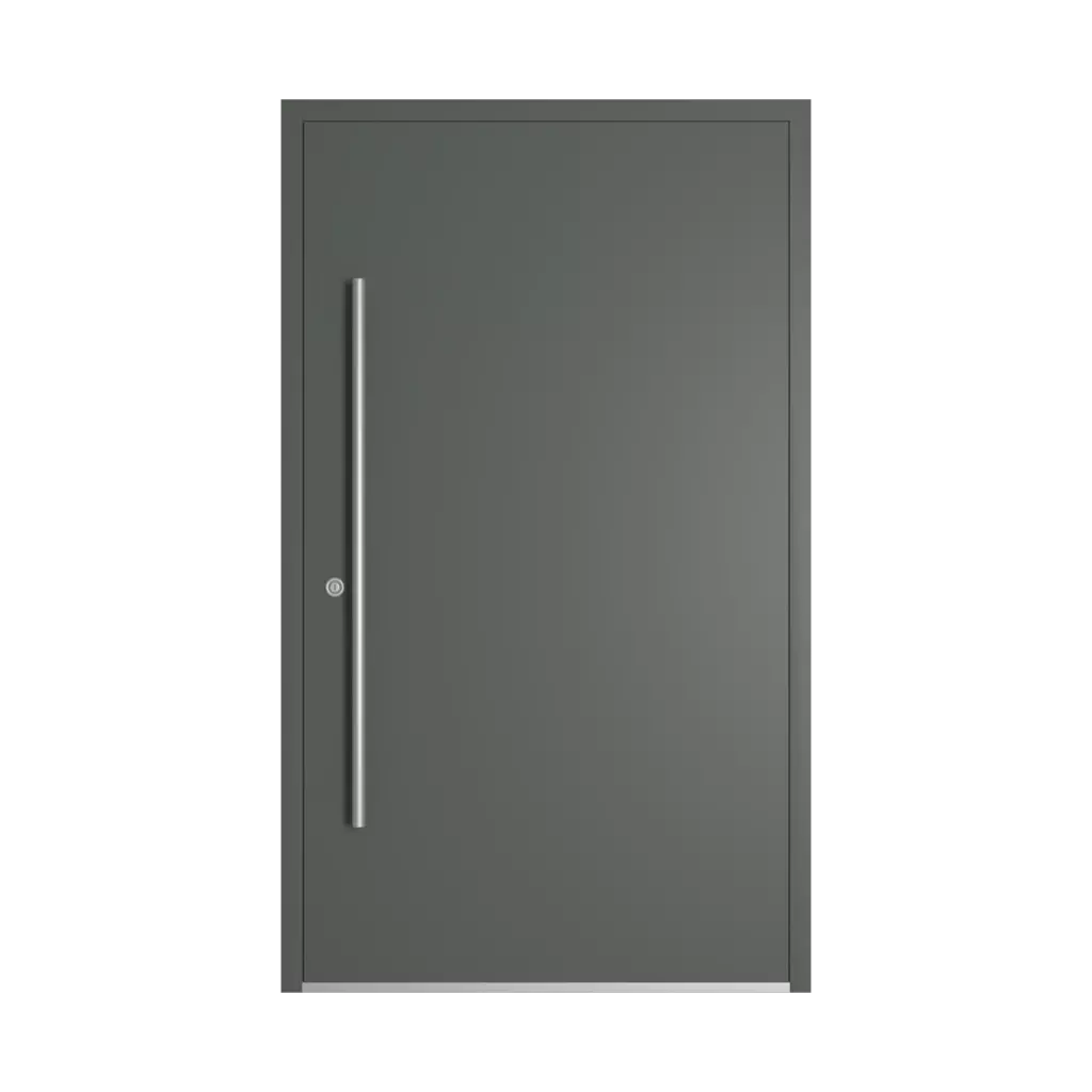 RAL 7010 Tarpaulin grey entry-doors models-of-door-fillings aluminum glazed