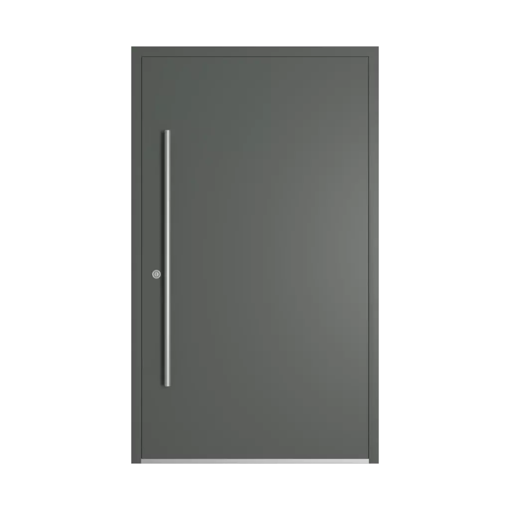 RAL 7010 Tarpaulin grey entry-doors models-of-door-fillings dindecor 5015-black  