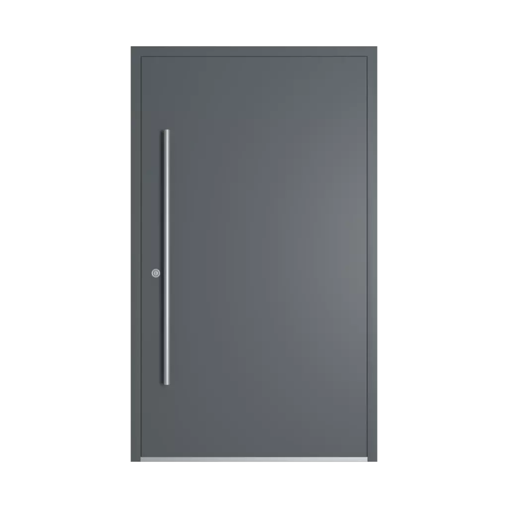 RAL 7012 Basalt grey entry-doors models-of-door-fillings pvc glazed