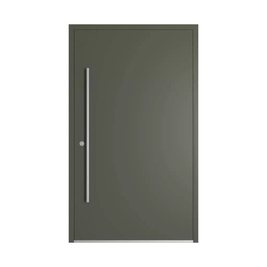 RAL 7013 Brown grey entry-doors models-of-door-fillings dindecor cl05  