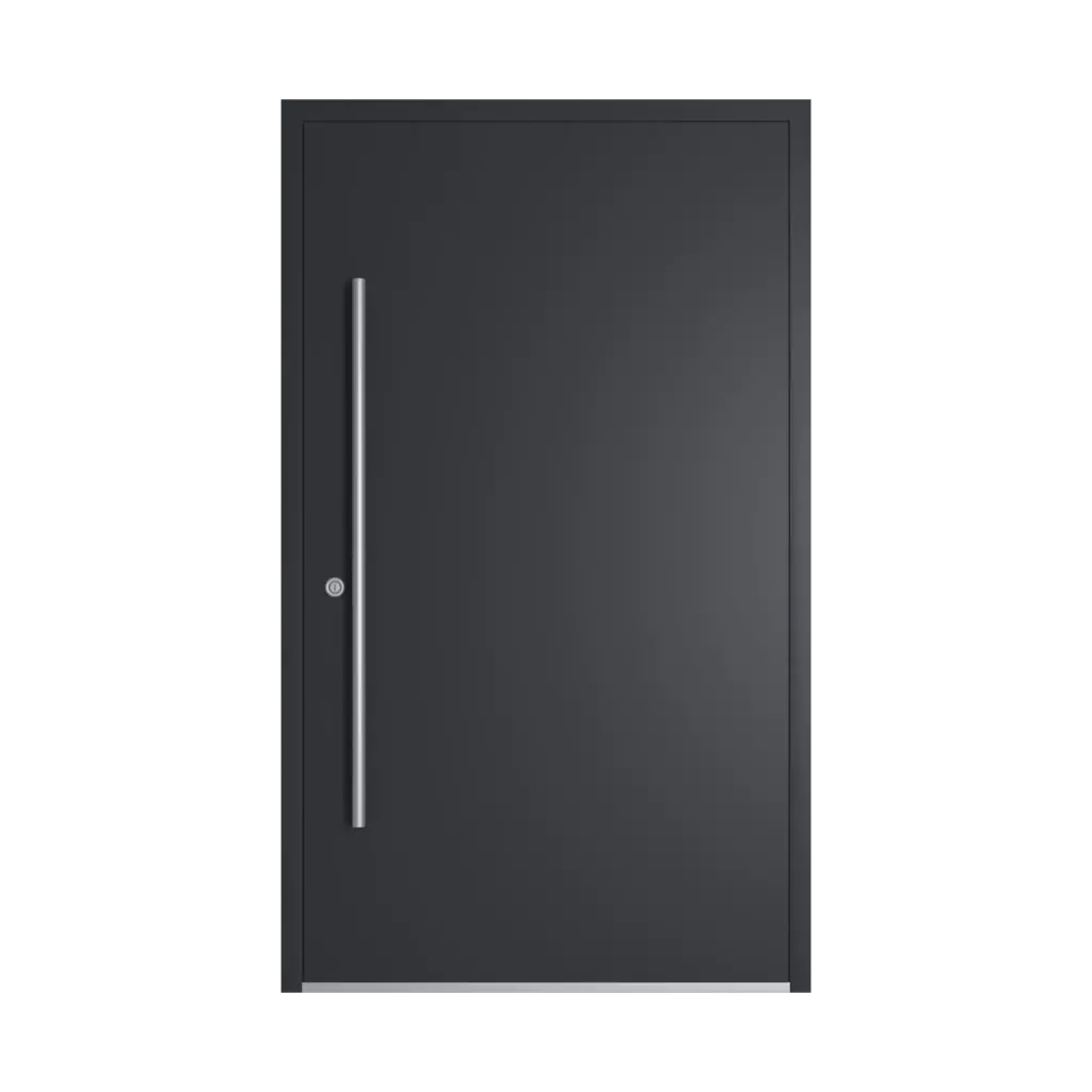 RAL 7021 Black grey entry-doors models-of-door-fillings dindecor 6011-pvc-black  