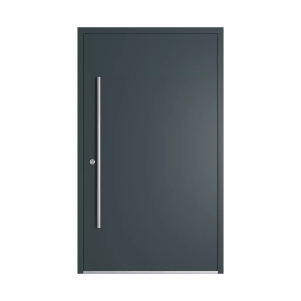 RAL 7026 Granite grey entry-doors models-of-door-fillings dindecor model-6129  