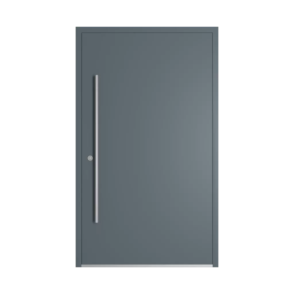 RAL 7031 Blue grey entry-doors models-of-door-fillings wood without-glazing