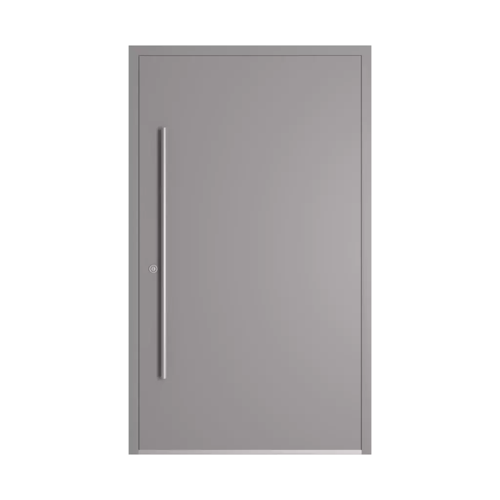 RAL 7036 Platinum grey entry-doors models-of-door-fillings pvc glazed