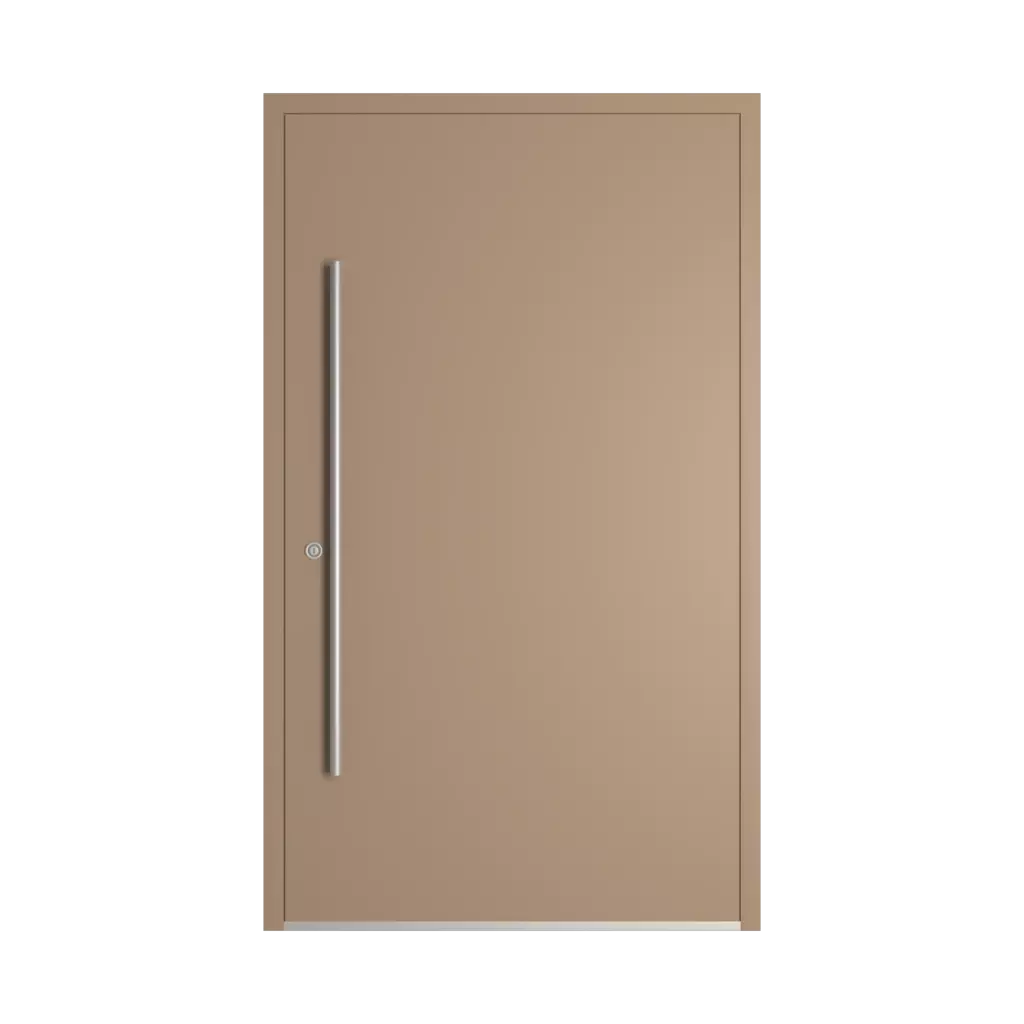 RAL 1019 Grey beige entry-doors models-of-door-fillings wood without-glazing