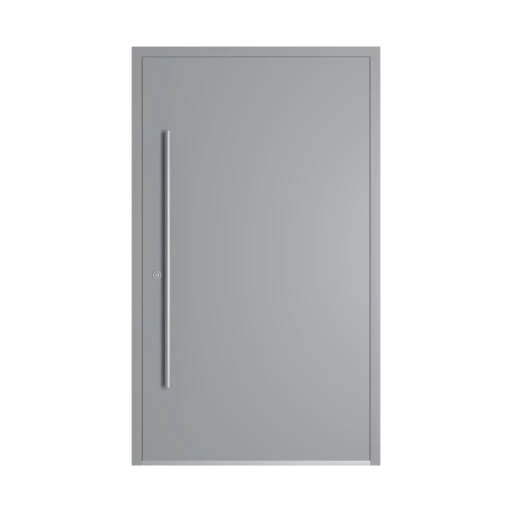 RAL 7040 Window grey entry-doors models-of-door-fillings pvc glazed
