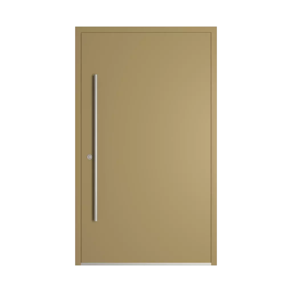 RAL 1020 Olive yellow entry-doors models-of-door-fillings pvc glazed