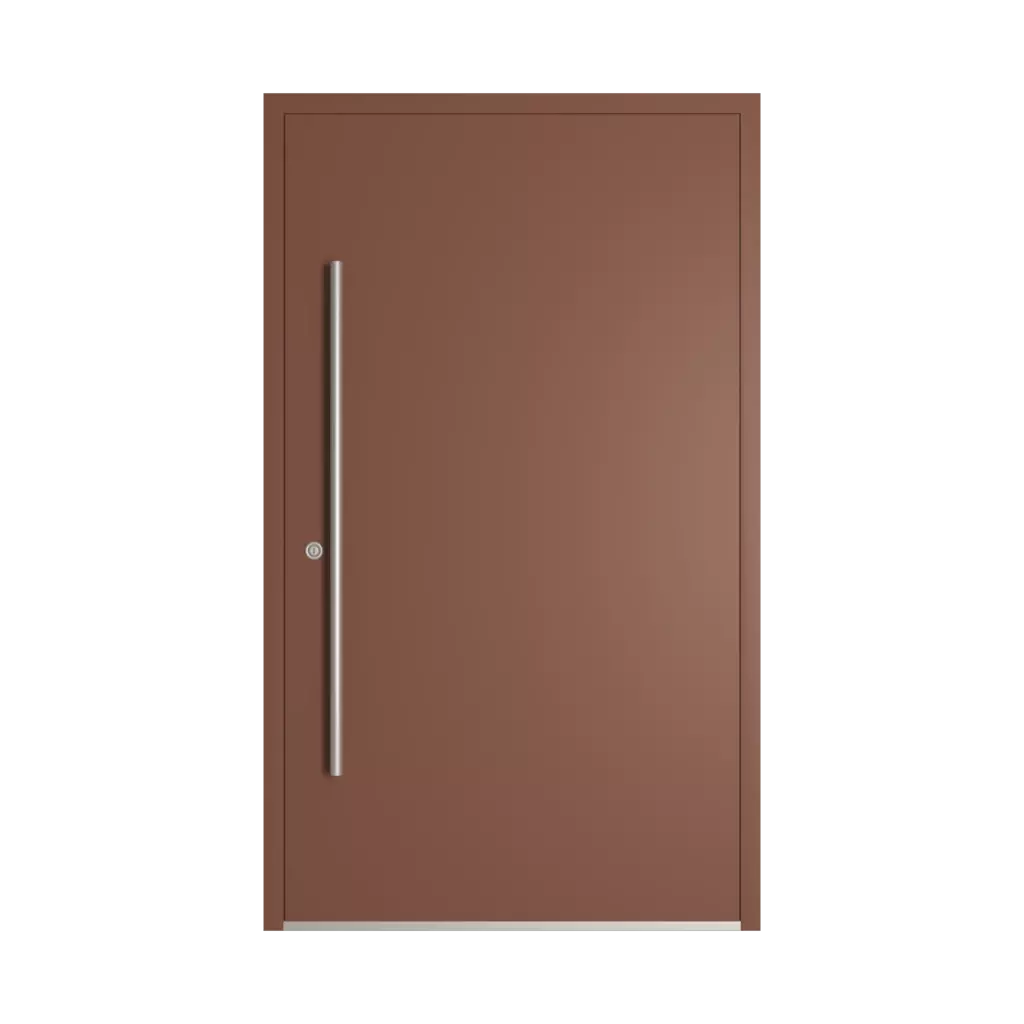 RAL 8002 Signal brown entry-doors models-of-door-fillings aluminum glazed
