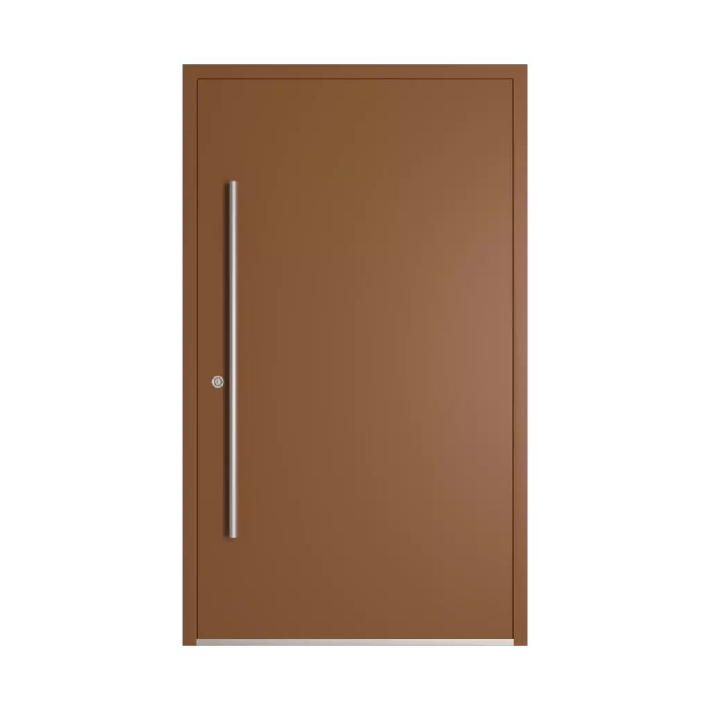 RAL 8003 Clay brown entry-doors models-of-door-fillings pvc full