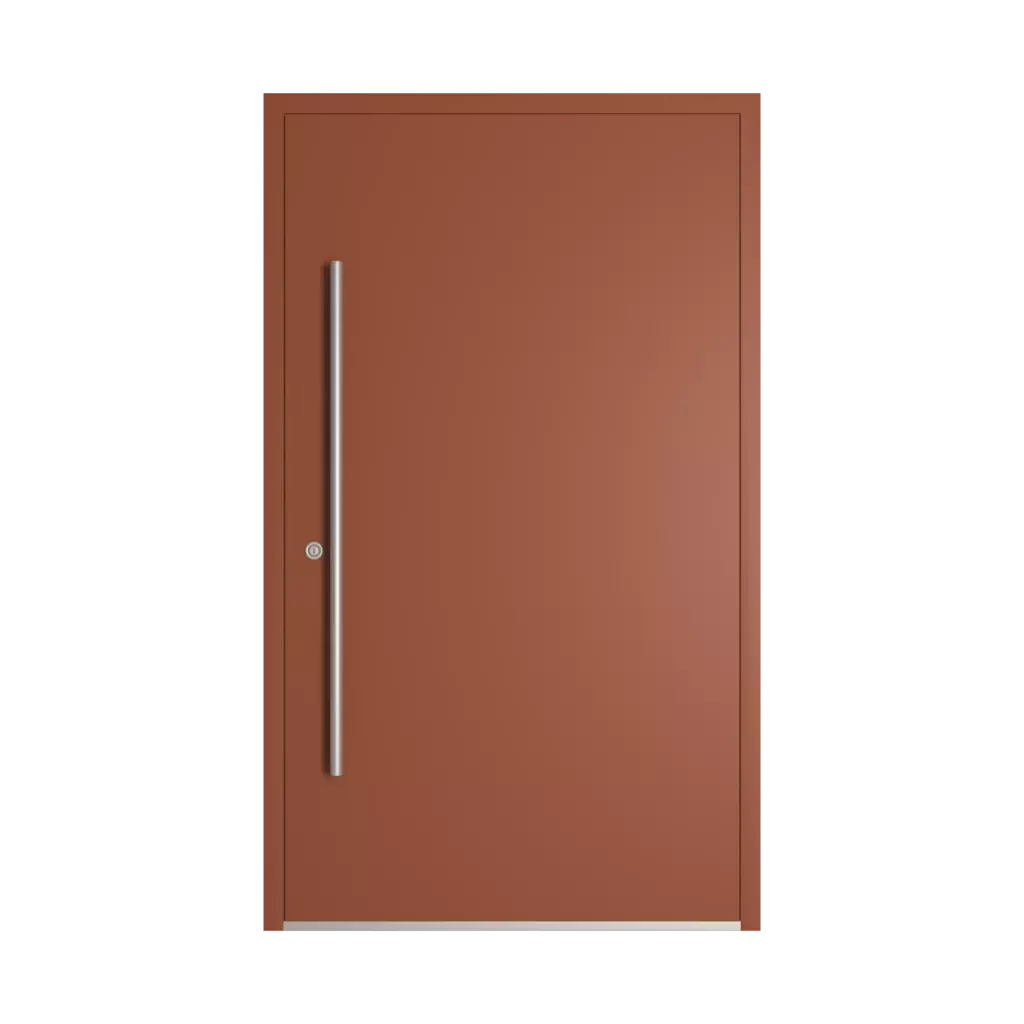 RAL 8004 Copper brown entry-doors models-of-door-fillings dindecor model-6114  