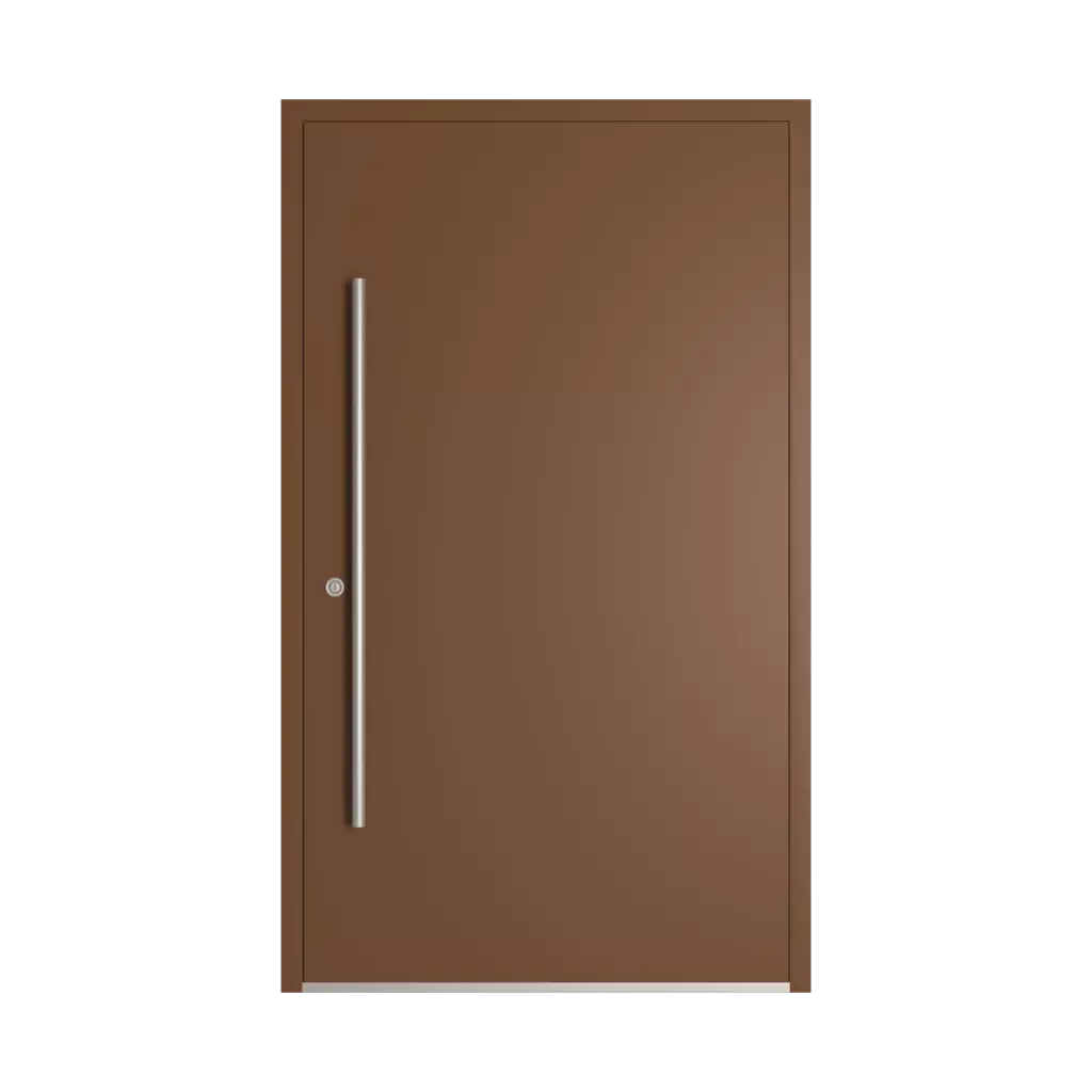 RAL 8007 Fawn brown entry-doors models-of-door-fillings wood without-glazing
