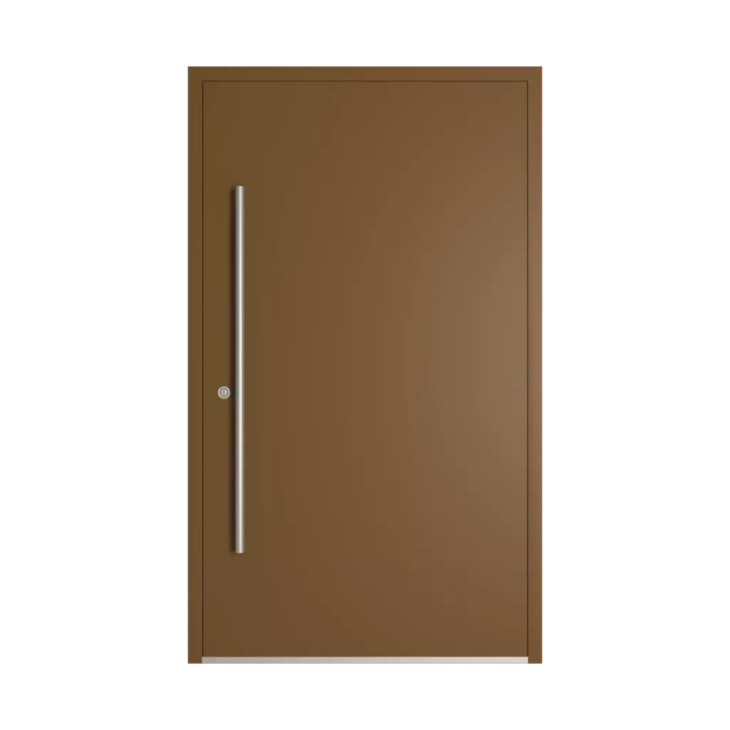 RAL 8008 Olive brown entry-doors models-of-door-fillings dindecor model-6105  