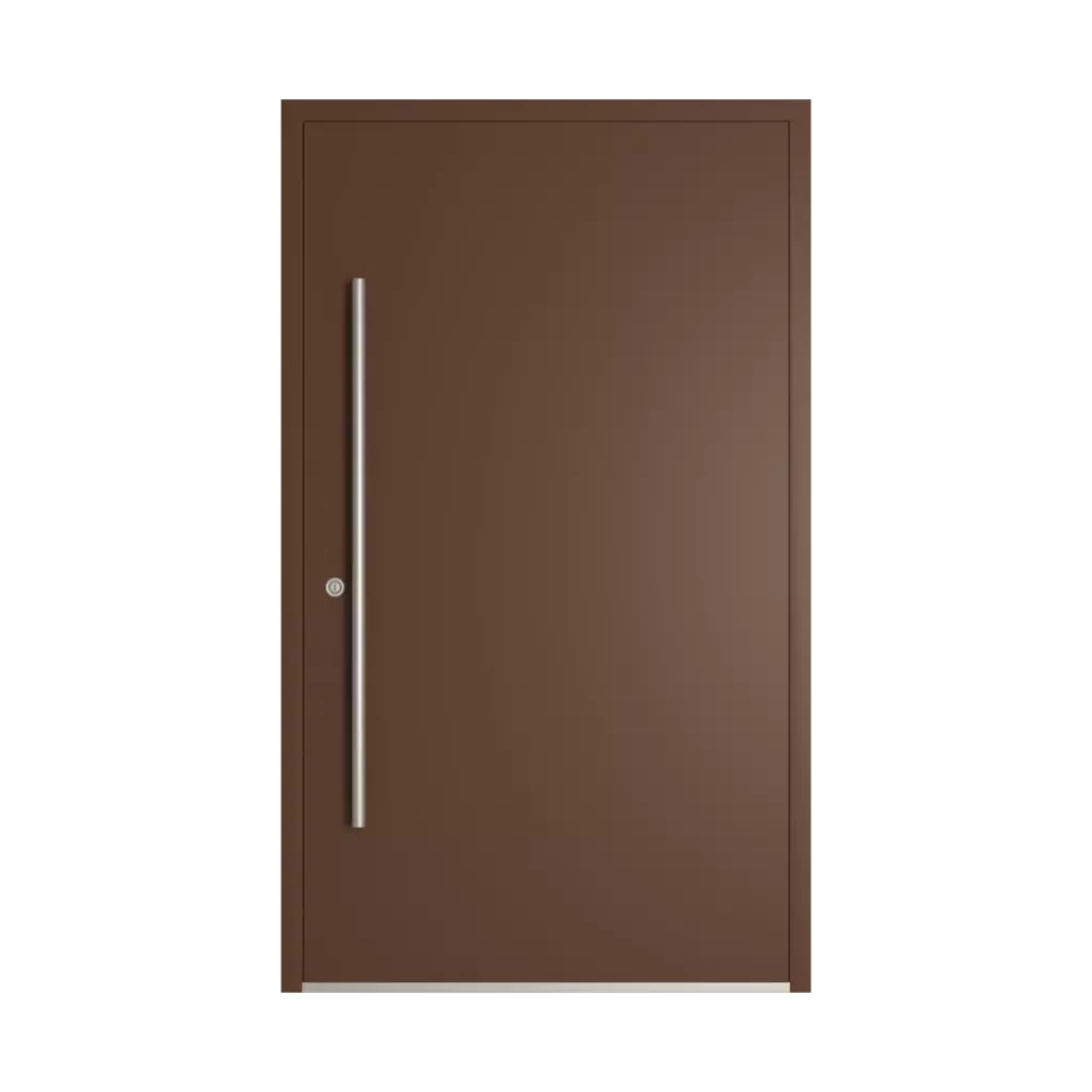 RAL 8011 Nut brown entry-doors models-of-door-fillings pvc full