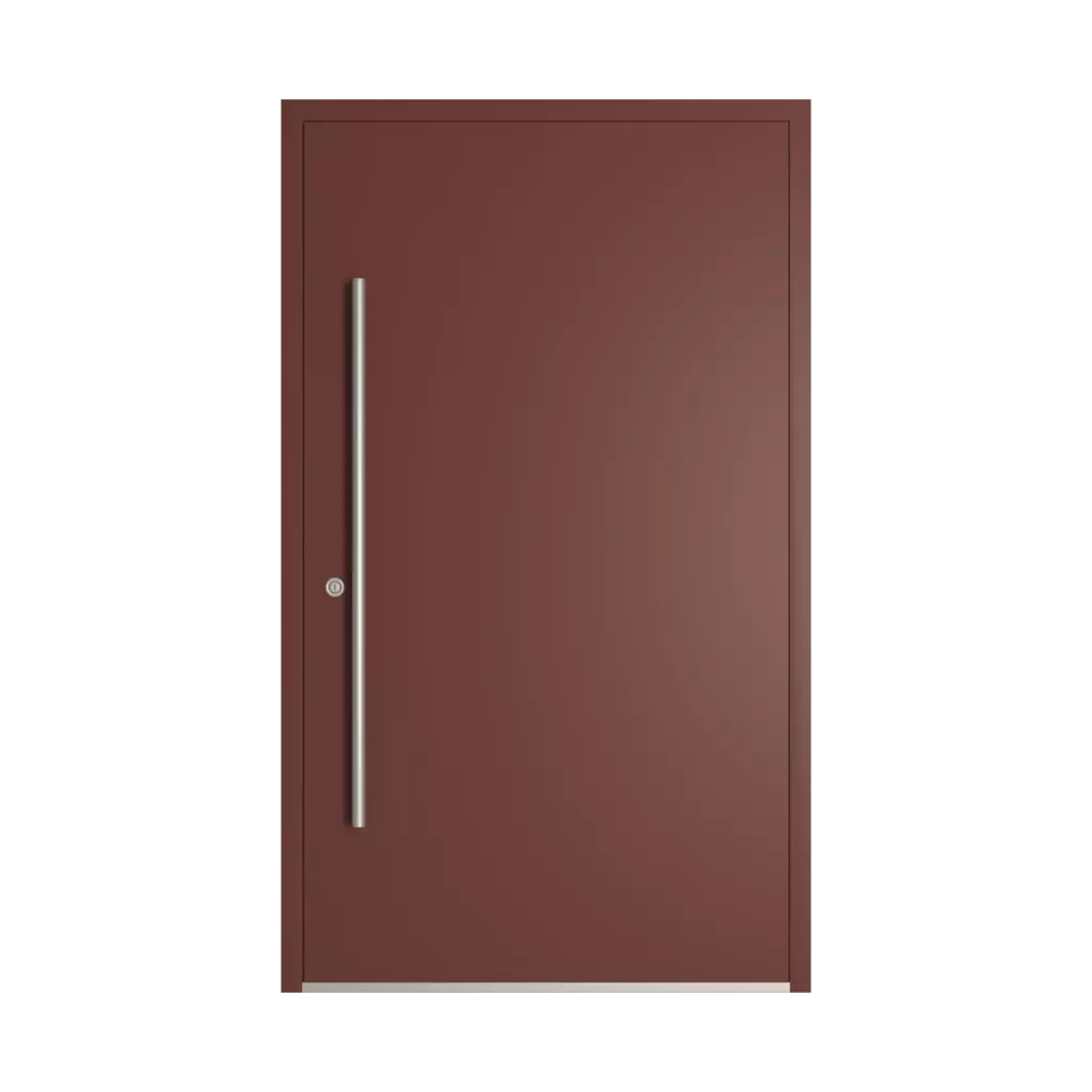 RAL 8012 Red brown entry-doors models-of-door-fillings aluminum full