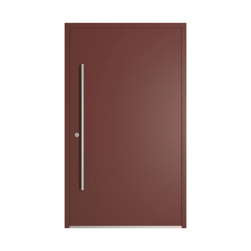 RAL 8012 Red brown entry-doors models-of-door-fillings dindecor 6121-pwz  