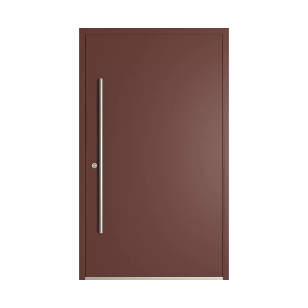 RAL 8015 Chestnut brown entry-doors models-of-door-fillings pvc glazed