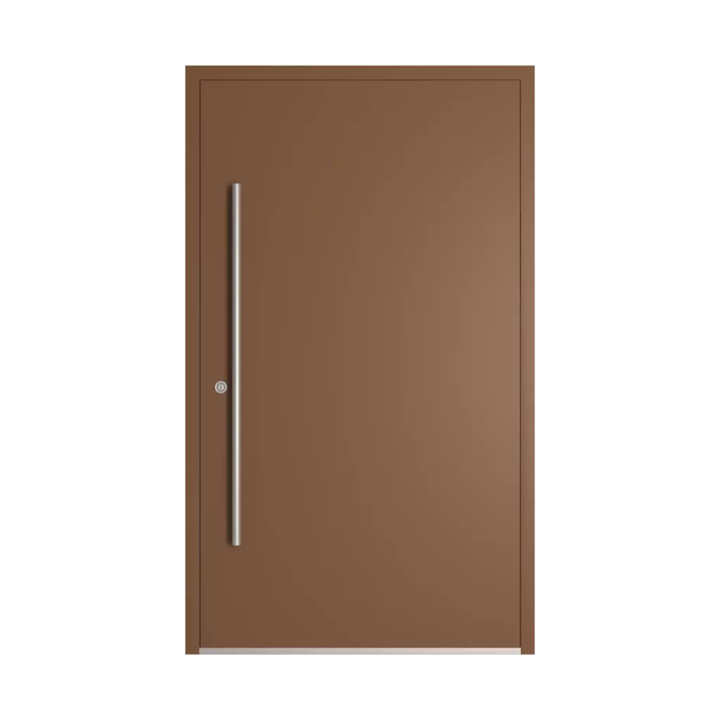 RAL 8024 Beige brown entry-doors models-of-door-fillings wood without-glazing