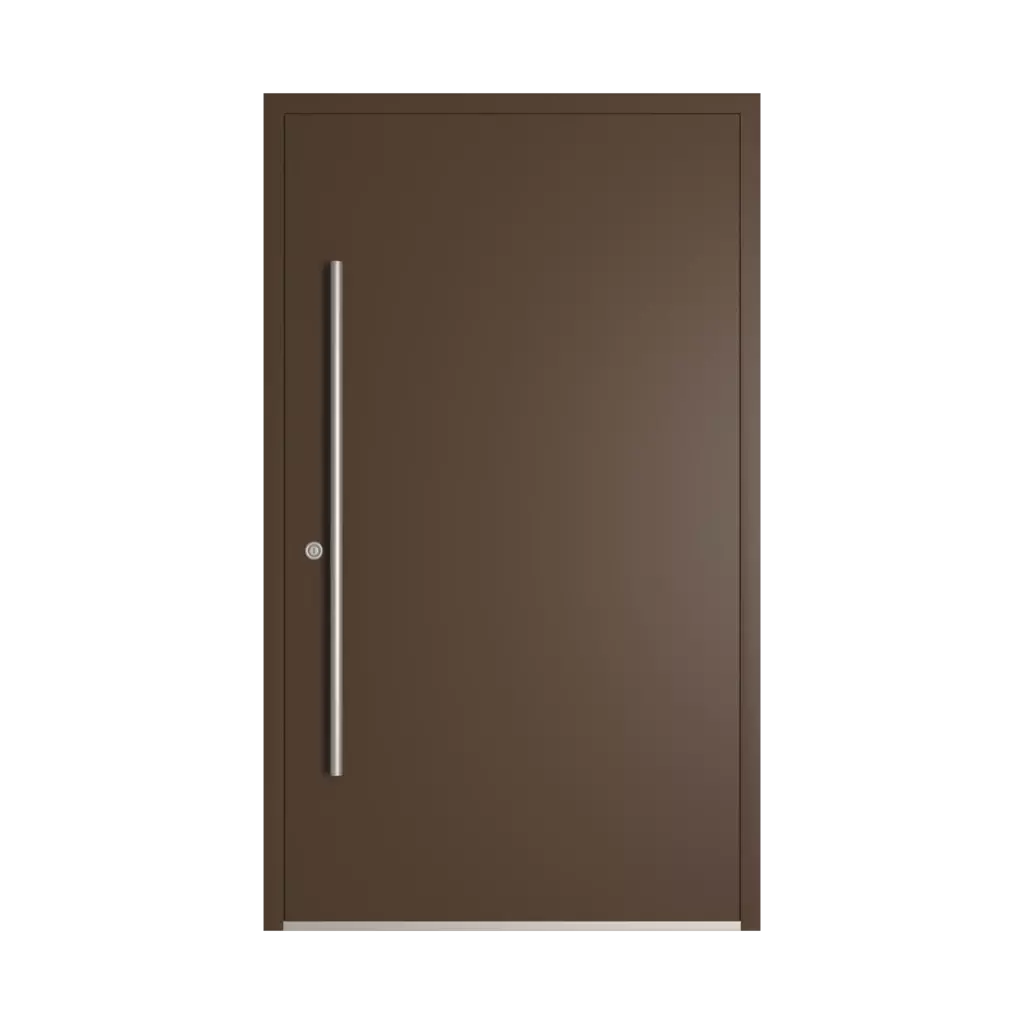 RAL 8028 Terra brown entry-doors models-of-door-fillings dindecor model-2801-st  