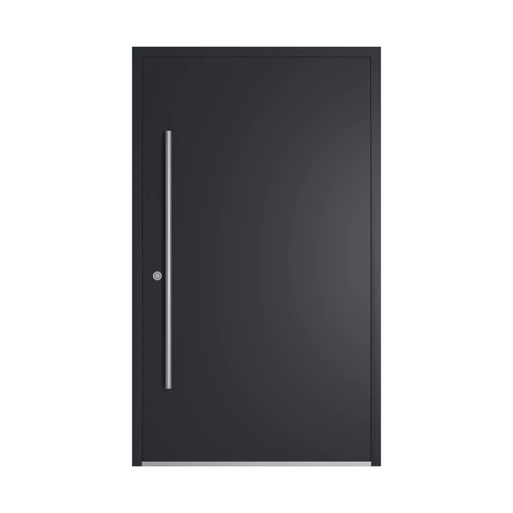 RAL 9011 Graphite black entry-doors models-of-door-fillings pvc full