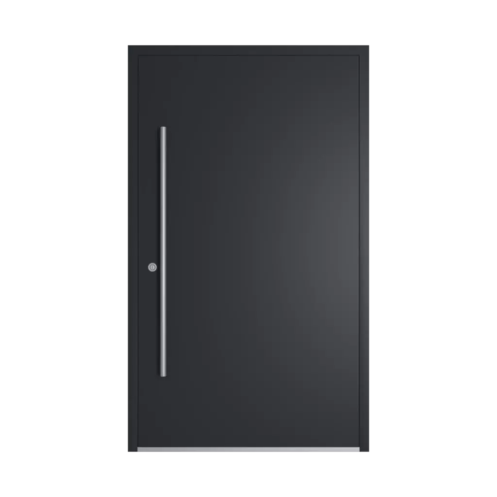 RAL 9011 Graphite black entry-doors models-of-door-fillings dindecor sl07  