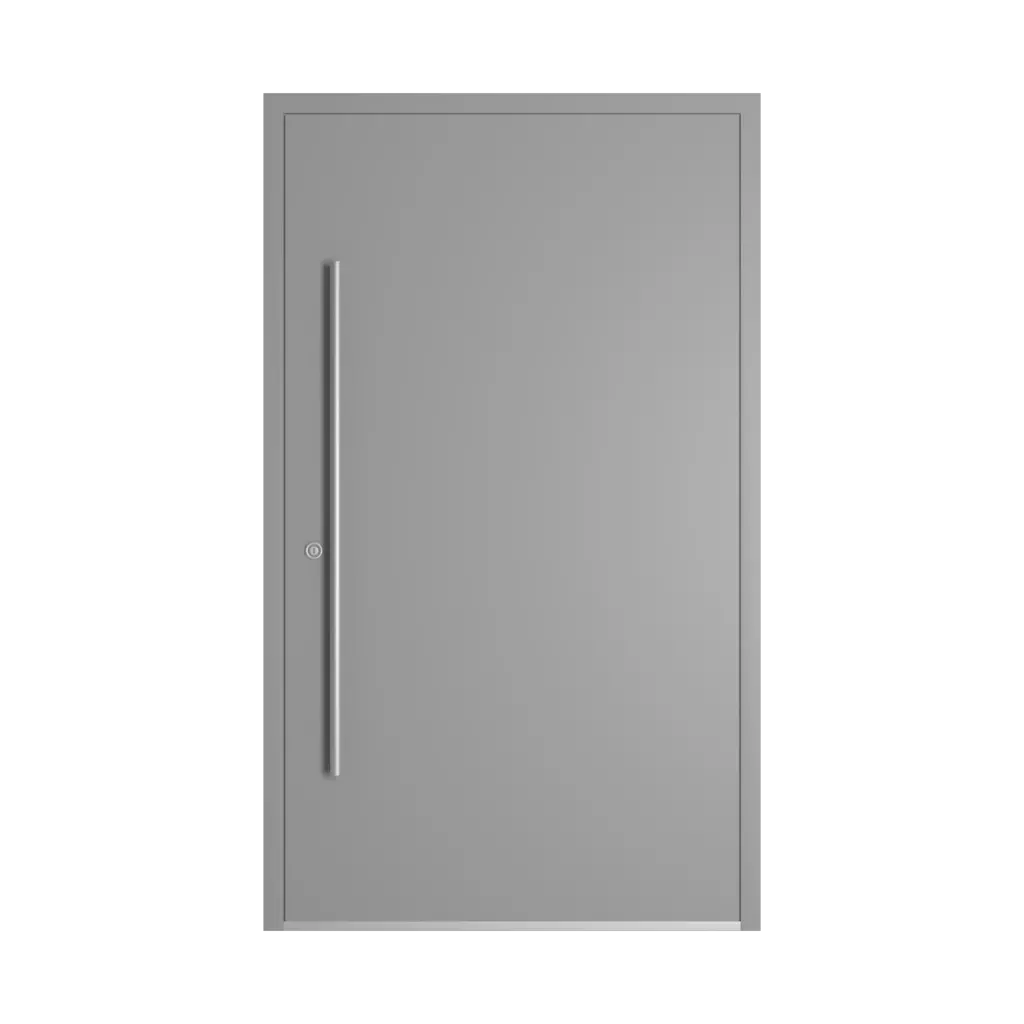 RAL 9022 Pearl light grey entry-doors models-of-door-fillings aluminum glazed