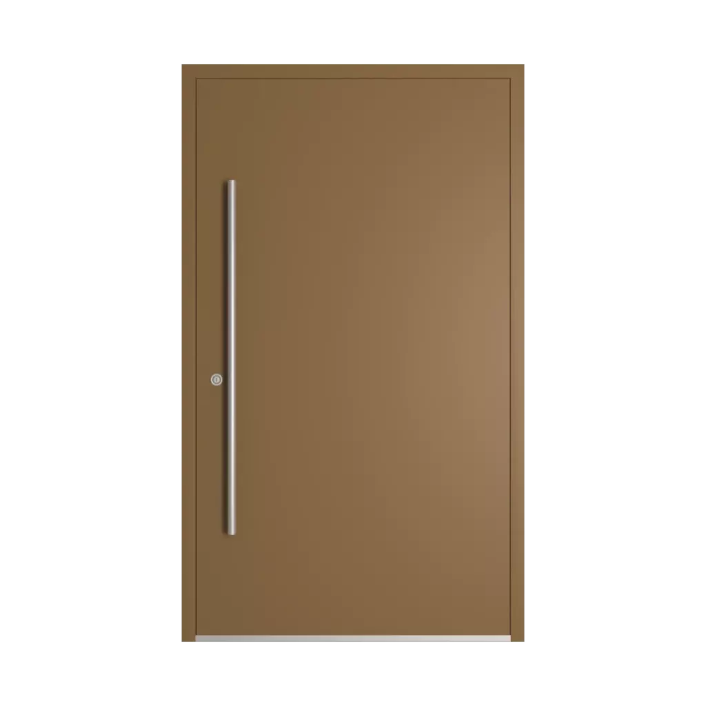 RAL 1036 Pearl gold entry-doors models-of-door-fillings wood without-glazing