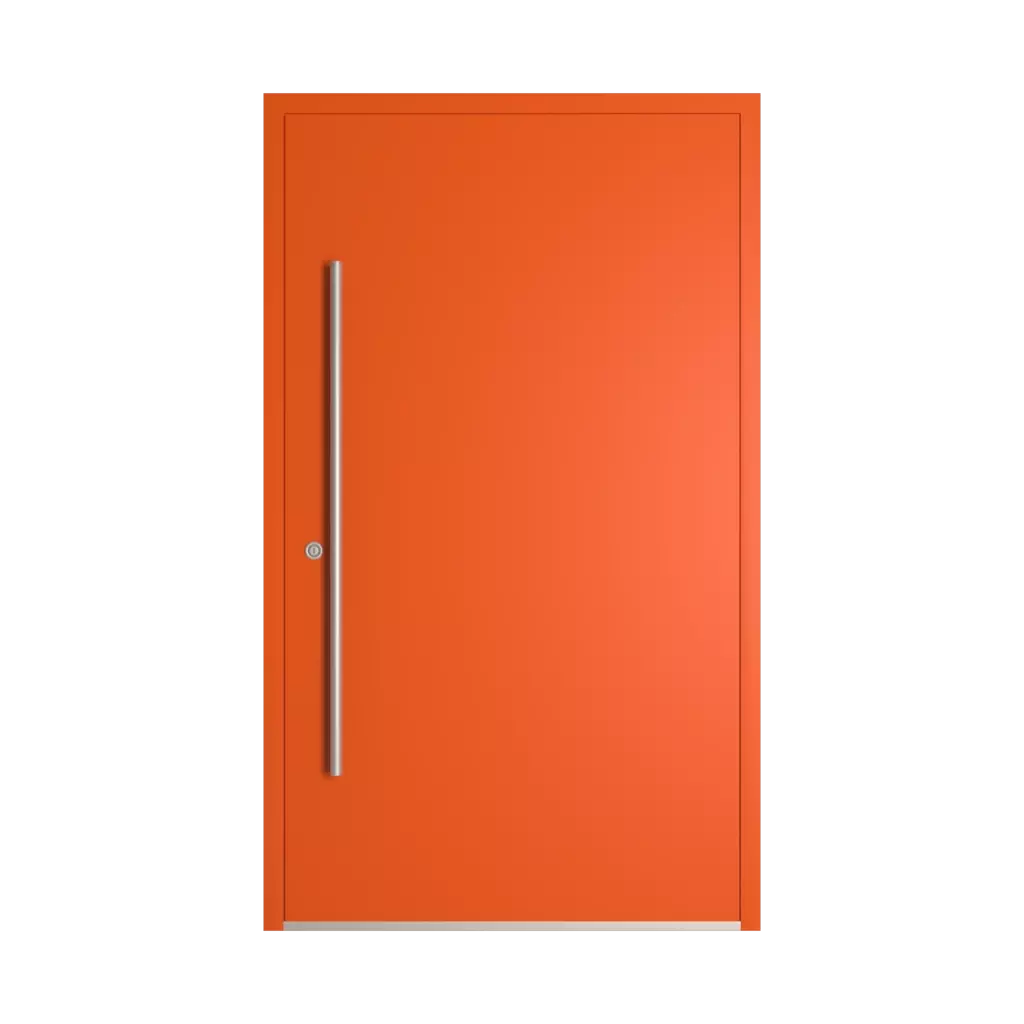 RAL 2009 Traffic orange entry-doors models-of-door-fillings dindecor 6029-pvc  