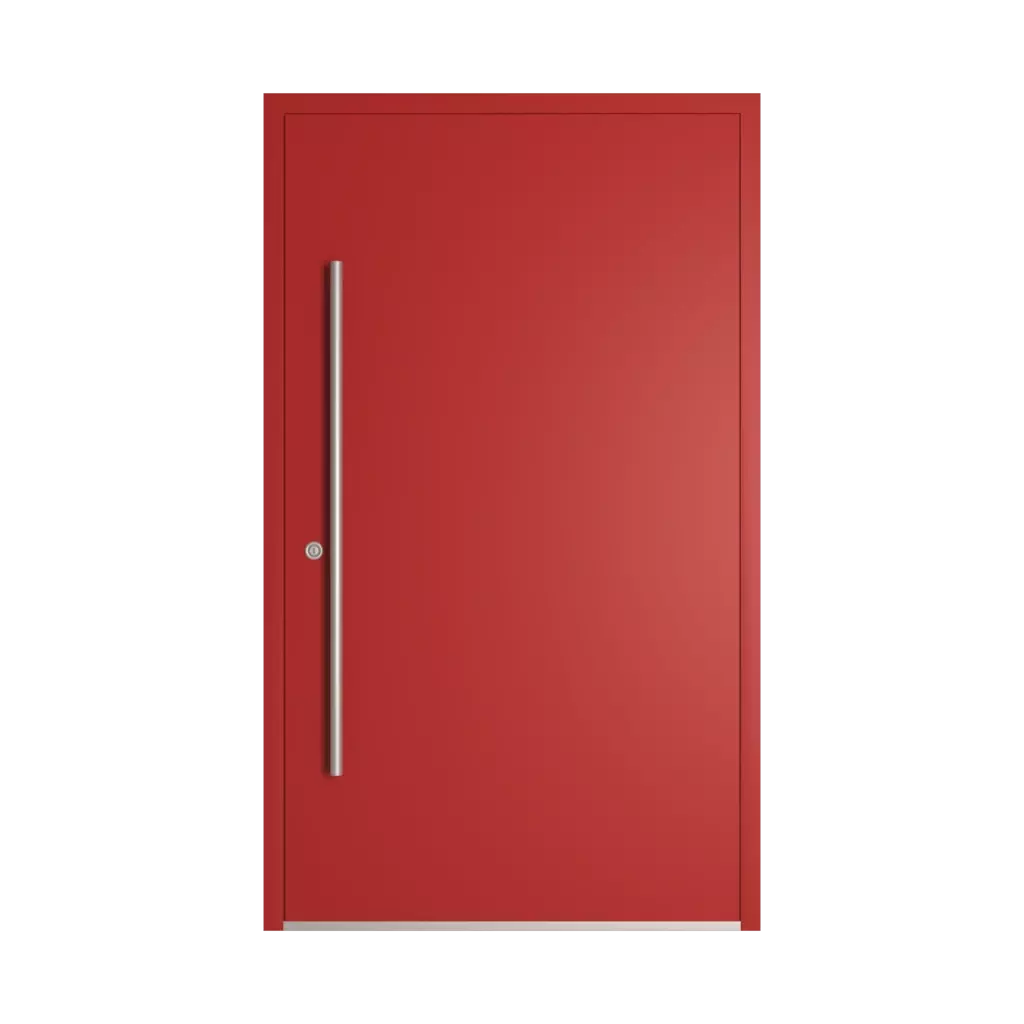 RAL 3000 Flame red entry-doors models-of-door-fillings aluminum glazed