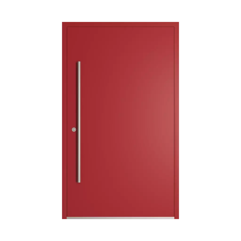 RAL 3002 Carmine red entry-doors models-of-door-fillings wood without-glazing