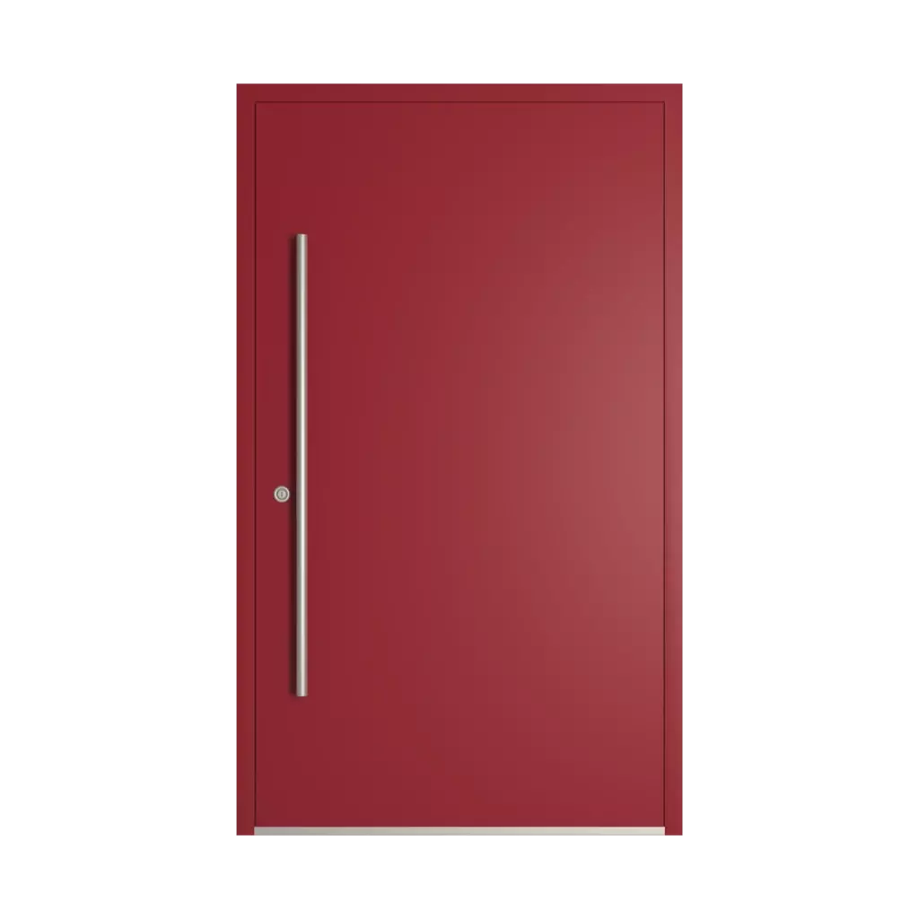 RAL 3003 Ruby red entry-doors models-of-door-fillings wood without-glazing