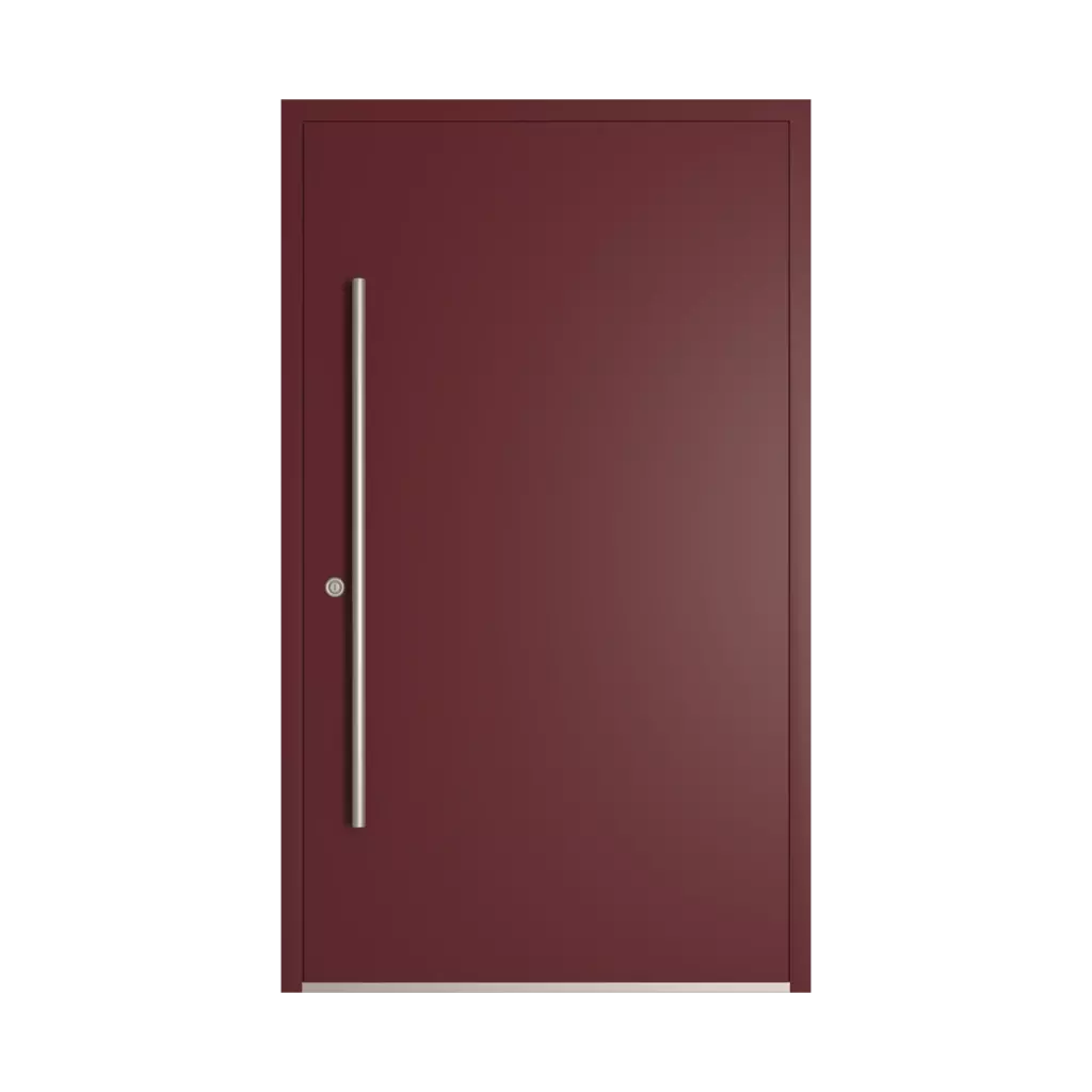 RAL 3005 Wine red entry-doors models-of-door-fillings wood without-glazing